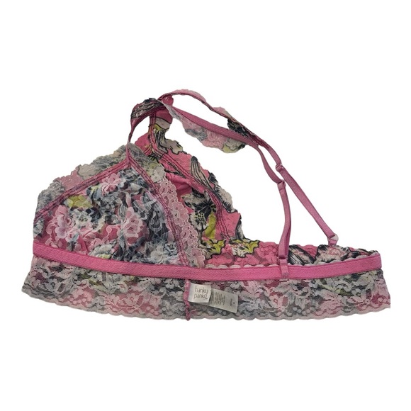 EUC Hanky Panky Pink and Yellow Floral Bra Size Medium - Picture 10 of 13